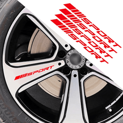 4pcs Sport Car Tire Rim Racing Sticker Personality Decorative Decal