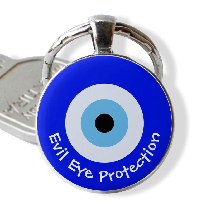 Evil Eye Protection Time Gemstone Keychain