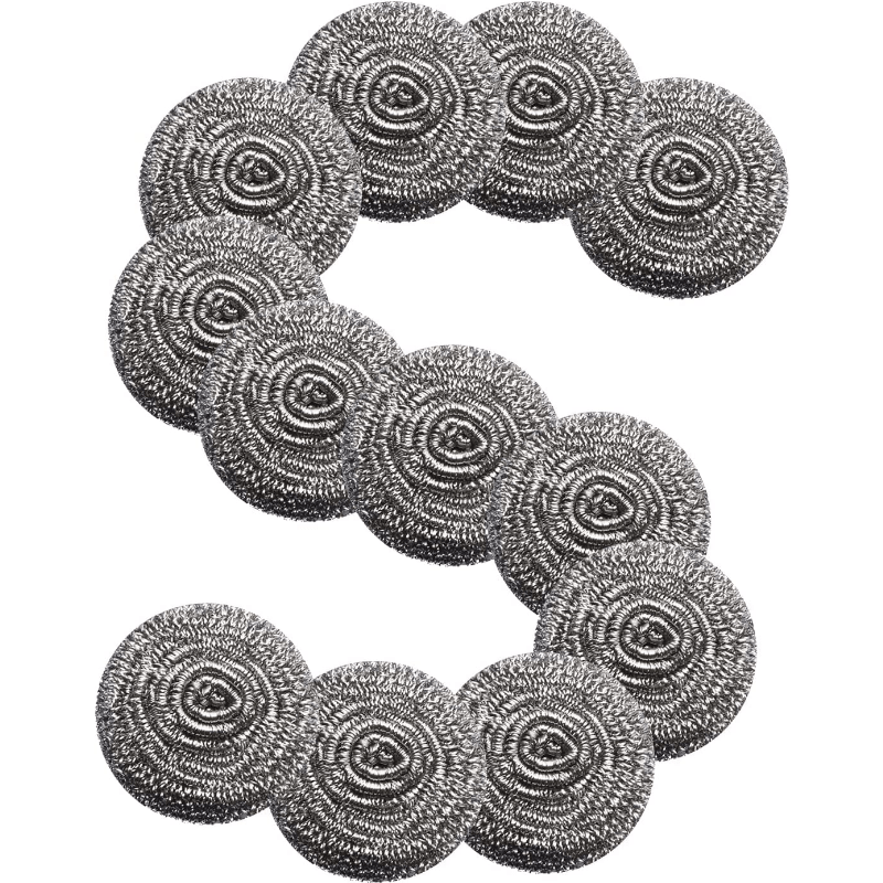 12pcs Stainless Steel Scrubber for Kitchen Bathroom and Floor