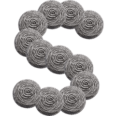 12pcs Stainless Steel Scrubber for Kitchen Bathroom and Floor