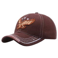 Eagle Stars Embroidery Baseball Cap Solid Vintage Hip Hop Sports Hat Adjustable