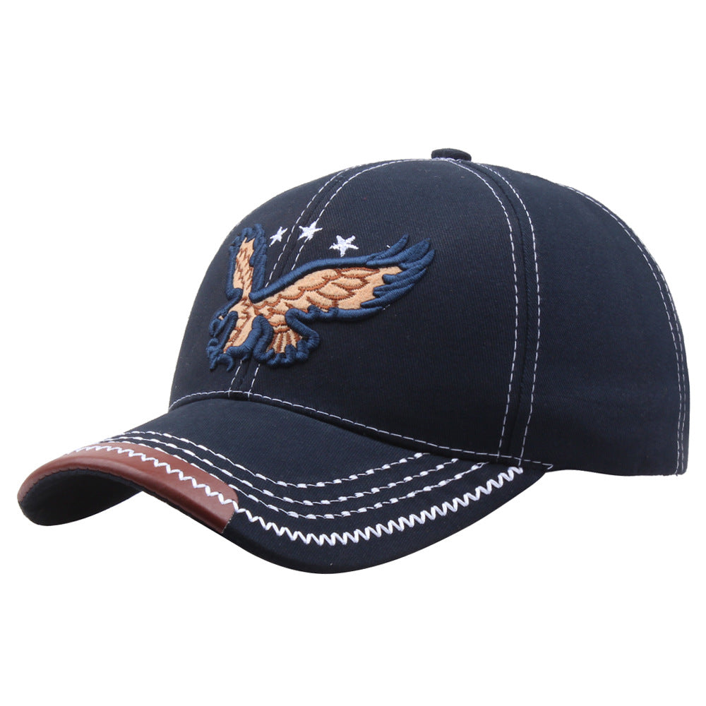 Eagle Stars Embroidery Baseball Cap Solid Vintage Hip Hop Sports Hat Adjustable