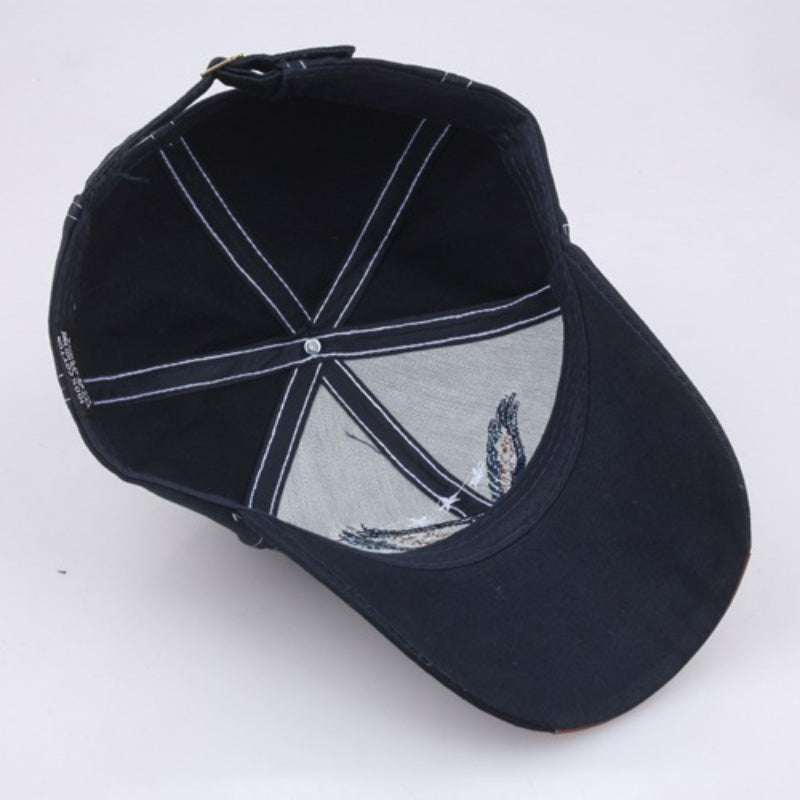 Eagle Stars Embroidery Baseball Cap Solid Vintage Hip Hop Sports Hat Adjustable