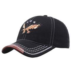 Eagle Stars Embroidery Baseball Cap Solid Vintage Hip Hop Sports Hat Adjustable