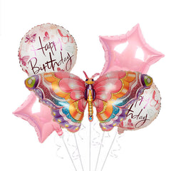 5-Piece Butterfly Sunflower Balloon Set for Baby Shower
