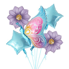 5-Piece Butterfly Sunflower Balloon Set for Baby Shower