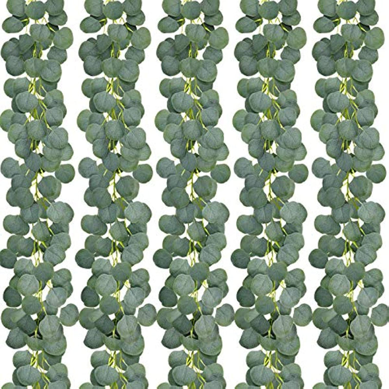 Artificial Eucalyptus Garland 5 9ft Greenery Silver Dollar Eucalyptus