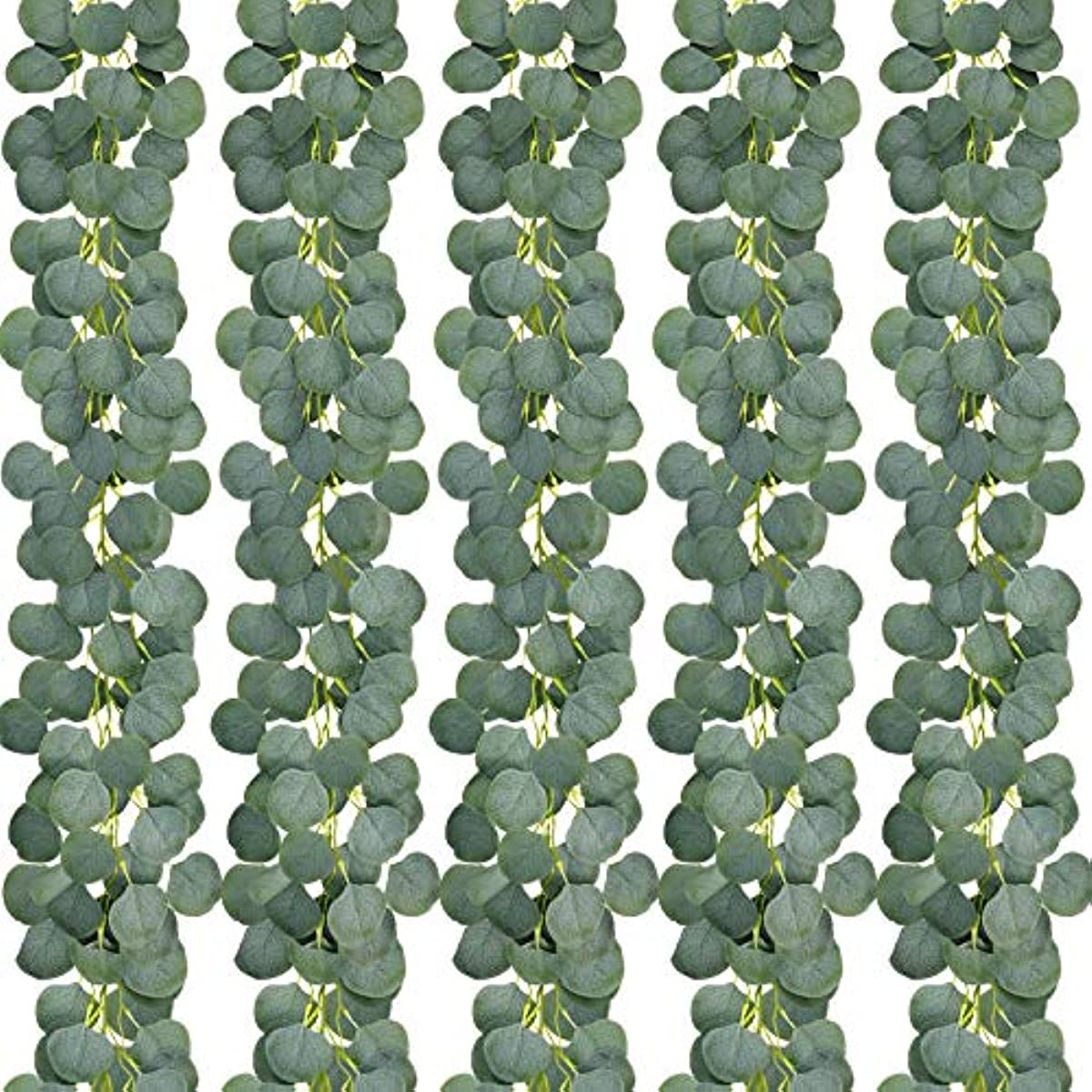 Artificial Eucalyptus Garland 5 9ft Greenery Silver Dollar Eucalyptus