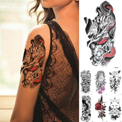 Japanese Dragon Prajna Tattoo Sticker for Arms Waterproof Body Art