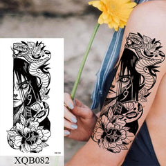 Japanese Dragon Prajna Tattoo Sticker for Arms Waterproof Body Art