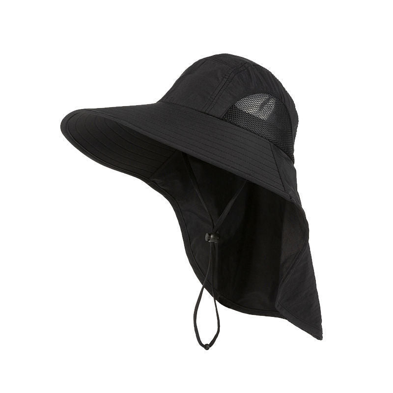 UPF50 Sun Protection Wide Brim Hat with Neck Flap for Men and Women