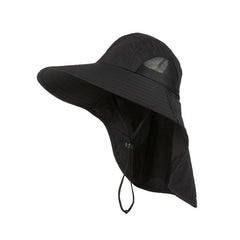 UPF50 Sun Protection Wide Brim Hat with Neck Flap for Men and Women
