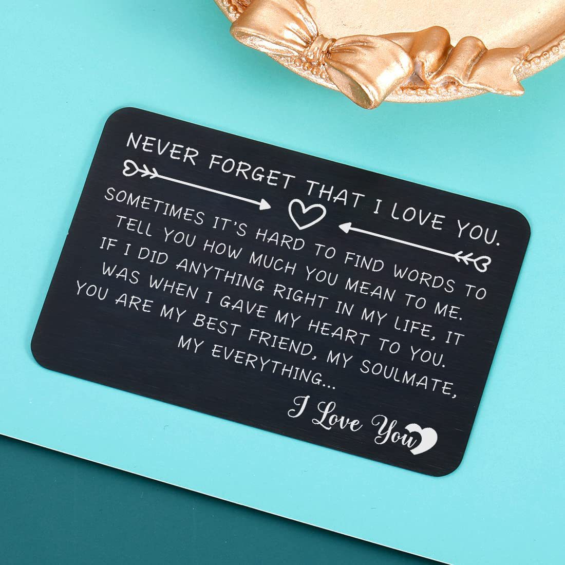 Metal Carving Card for Your Lover Husband Wife Gift