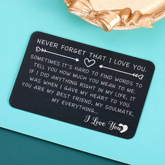 Metal Carving Card for Your Lover Husband Wife Gift