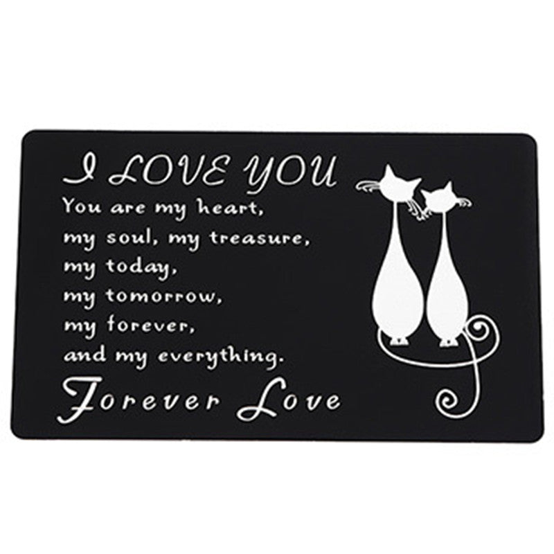 Metal Carving Card for Your Lover Husband Wife Gift