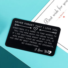 Metal Carving Card for Your Lover Husband Wife Gift