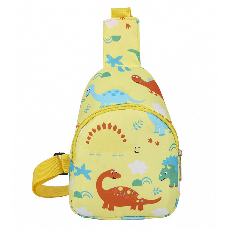 Girls Cartoon Dinosaur And Unicorn Crossbody Bag Coin Purse Zipper Adjustable
