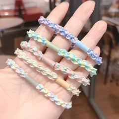 5 Pcs Hair Ties Rubber Bands Ponytail Holder Hair Scrunchies