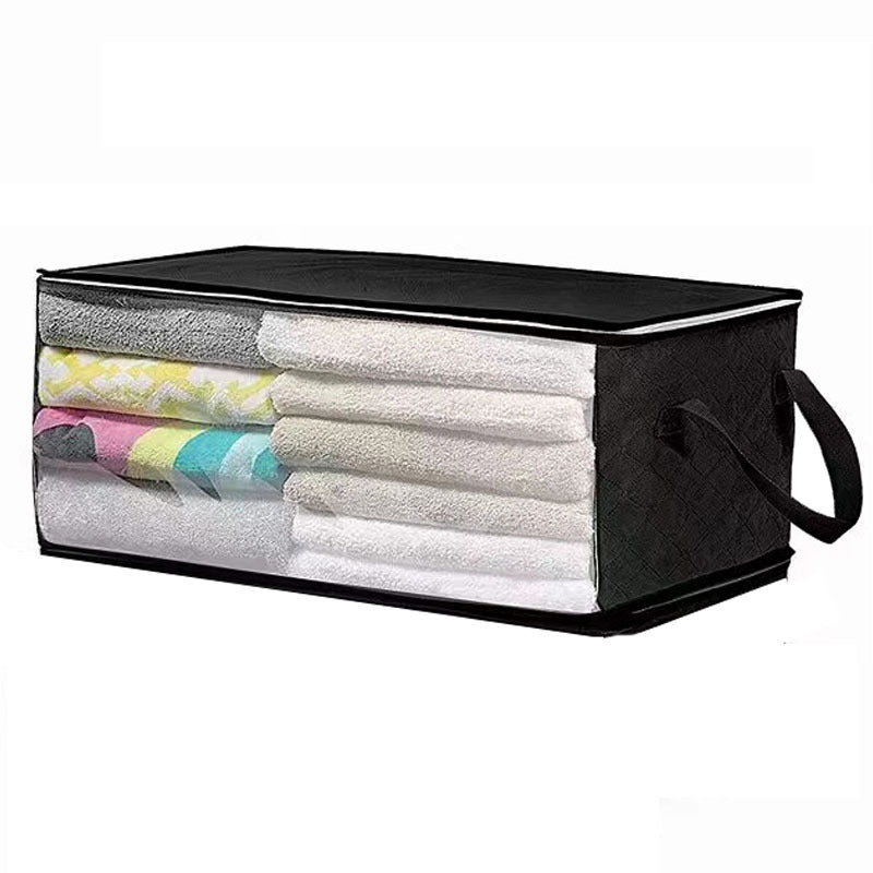Large Capacity Quilted Storage Bag with Window & Handles