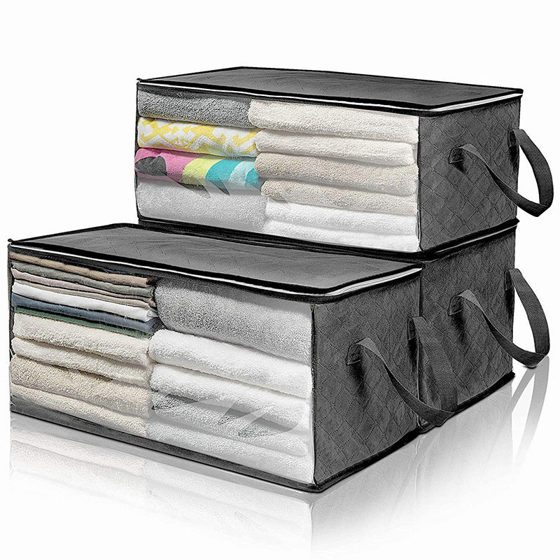 Large Capacity Quilted Storage Bag with Window & Handles