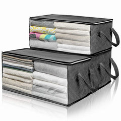 Large Capacity Quilted Storage Bag with Window & Handles