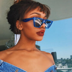Cat Eye Jelly Frame Sunglasses Gradient Lens UV400