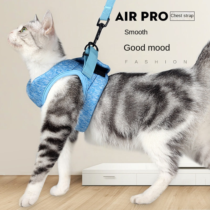 Soft Cat Harness Leash Straps Walking Jacket Set