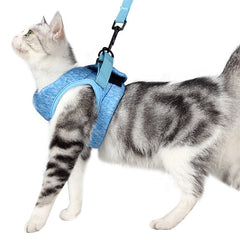Soft Cat Harness Leash Straps Walking Jacket Set
