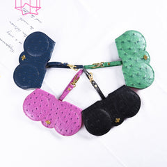 Ostrich Pattern PU Leather Bag Glasses Bag