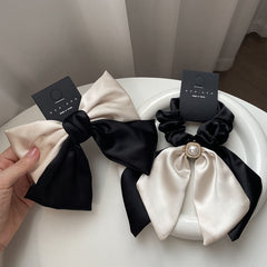 Faux Pearl Bow Scrunchies Hair Tie Hair Clip Hair Accessories