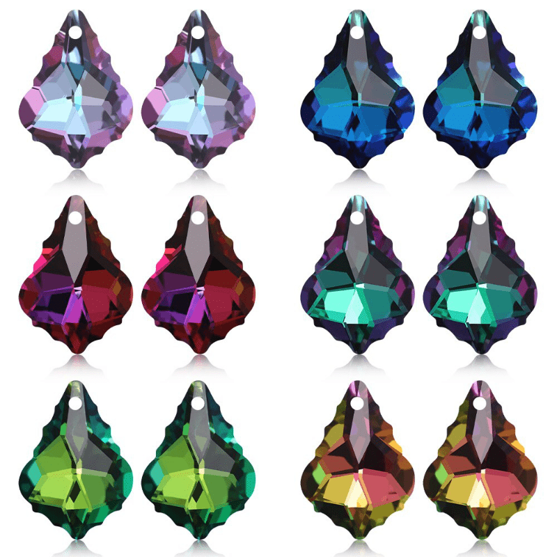 16MM Maple Leaf Crystal Glass Pendant Clothing Jewelry Shoe Buckle
