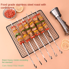 Stainless Steel Kabob Skewers for Lamb Skewers Rotisserie Accessories
