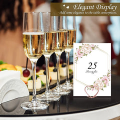 10pcs Love Heart Table Number Holders for Events and Parties
