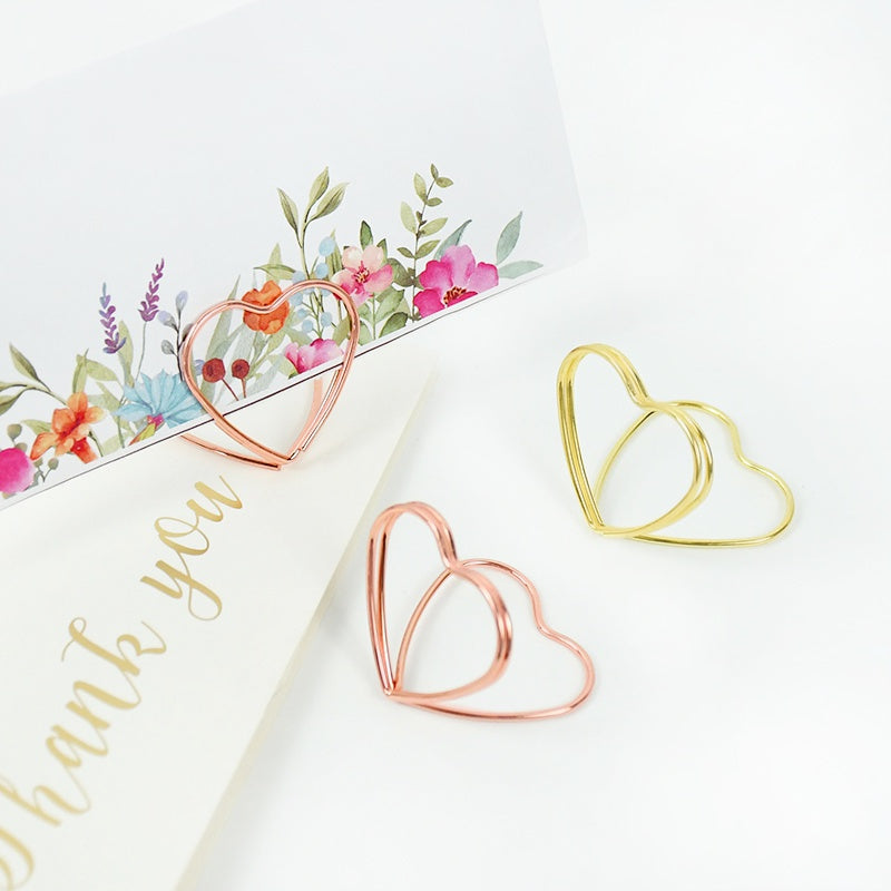 10pcs Love Heart Table Number Holders for Events and Parties