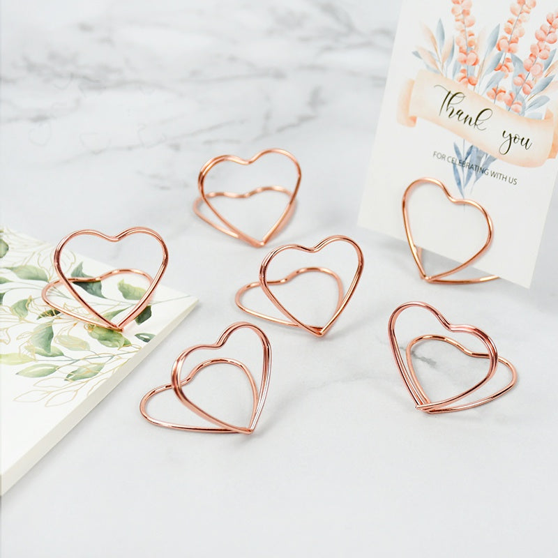 10pcs Love Heart Table Number Holders for Events and Parties