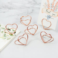 10pcs Love Heart Table Number Holders for Events and Parties