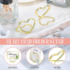 10pcs Love Heart Table Number Holders for Events and Parties