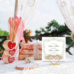 10pcs Love Heart Table Number Holders for Events and Parties