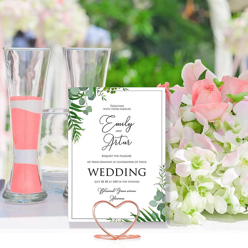 10pcs Love Heart Table Number Holders for Events and Parties