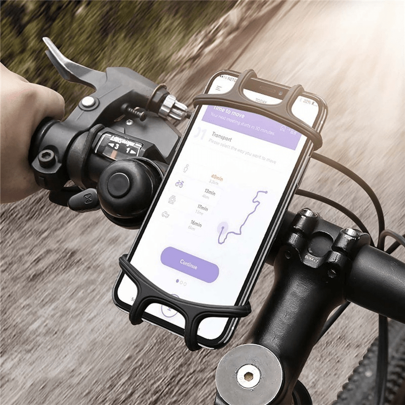 Silicone Bike Phone Holder for iPhone 11 X Xr 6 7 8, 16 15 49 cm GPS Clip