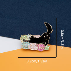 Colorful Cat Brooch Pin