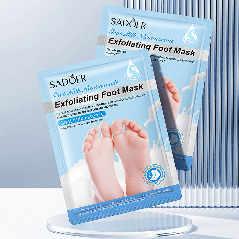 Lavender Goat Milk Foot Peel Mask for Cracked Heels 1 Pack
