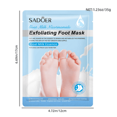 Lavender Goat Milk Foot Peel Mask for Cracked Heels 1 Pack