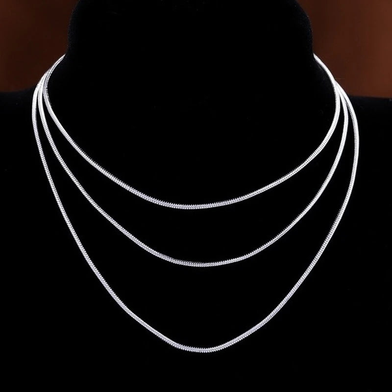 5 Pcs Snake Chain Necklace Wedding Party Jewelry