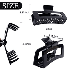 4pcs Large Hair Claw Clip Square Jaw Clip Hair Accessories
