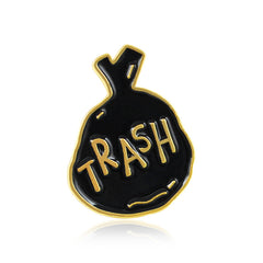 Creative Garbage Bag Brooch Pin Jewelry Accessories for Men Women