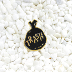 Creative Garbage Bag Brooch Pin Jewelry Accessories for Men Women