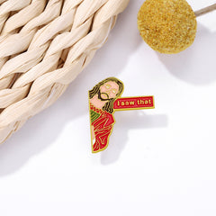 Cartoon Character Head Men's Brooch