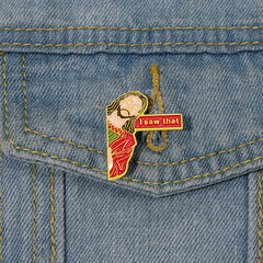 Cartoon Character Head Men's Brooch