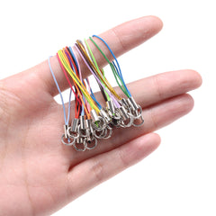 20pcs Polyester Cord Jump Ring Lanyard DIY Keychain Rope Craft Pendant